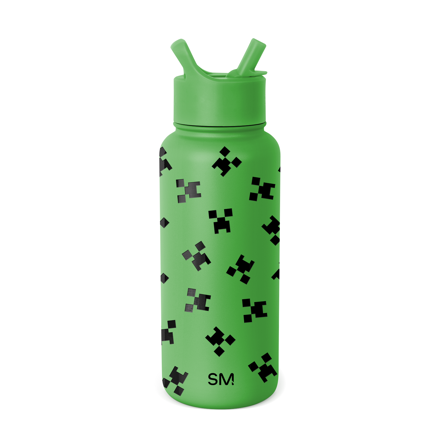 Minecraft Summit Water Bottle with Straw Lid